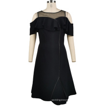 2020 Elegant Bodycon Midi Party Dresses Black Mesh Dress For Women
